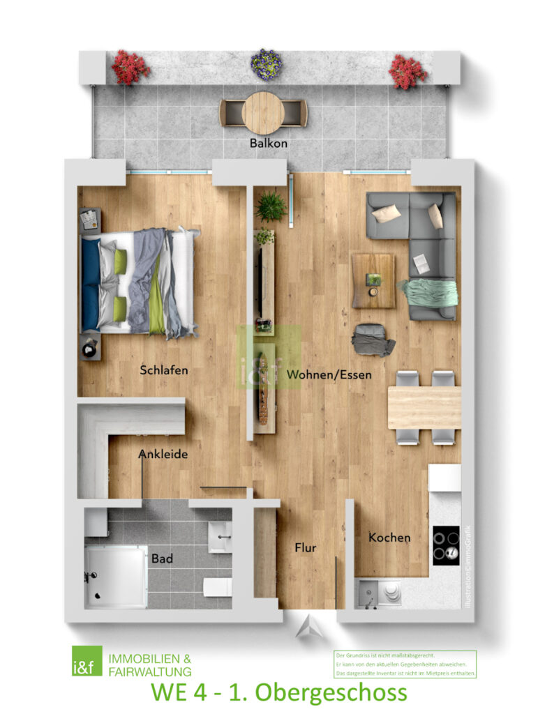 Grundrisse 1. Obergeschoss WE 4