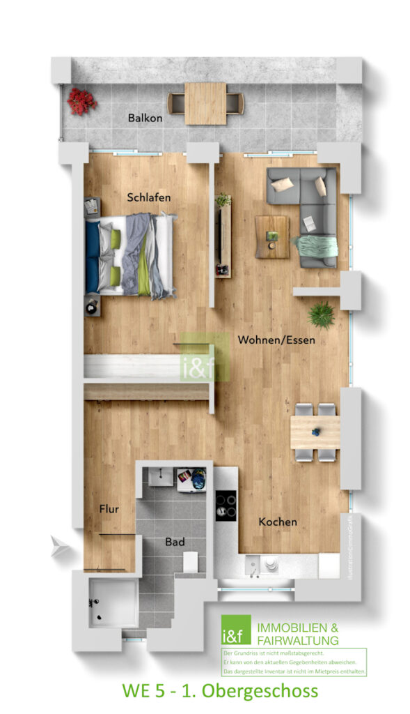 Grundrisse 1. Obergeschoss WE 5