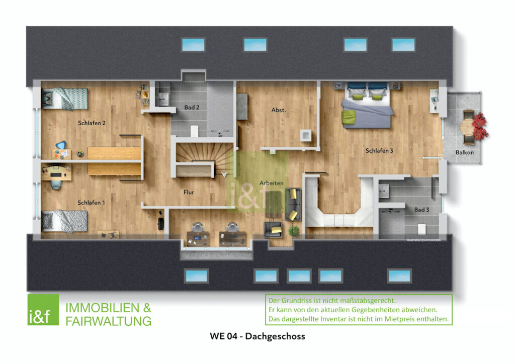 Grundriss Wohnung 4 DG